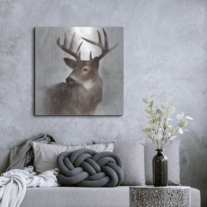 «Forest Deer» par Carol Robinson, H 36 po x l 36 po