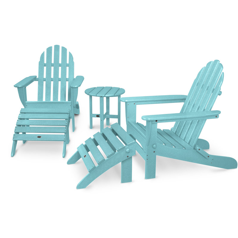 POLYWOOD Classic Adirondack 5-Piece Casual Set, Aruba