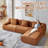 117.7'' 2 - Piece Modern Oversized Modular Sectional Sofa, Teddy Velvet L-shaped Sectional Modular Cloud Sofa For Living Room, Bedroom-1242481215