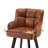 26''H Upholstered 360°Swivel Counter Height Bar Stools, Wood Legs Kitchen Island Chairs-211219935-210338533