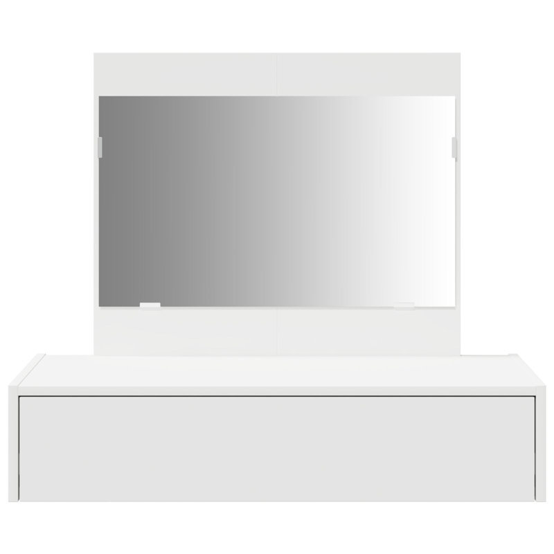 MDF 83 X 40 X 70 Cm Mirror Dressing Table Rectangular, White