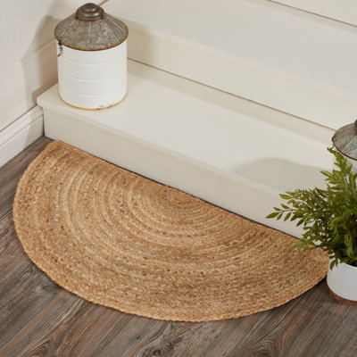 Tapis brun clair en jute tressé Charbonneau
