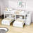Evelean Full Over Twin & Twin 7 Drawers Bunk Bed-149211145