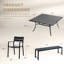 Ensemble repas carré 59,1 "avec banc-1797765963
