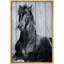 Chevaux qui courent, panneau rétro, effet de bois bicolore, chevaux de ferme, art numérique, ferme rustique, faune-101090670-101090674