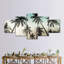 «Dawning Above Palm Trees on Canvas», reproduction de 5 pièces-1010854226