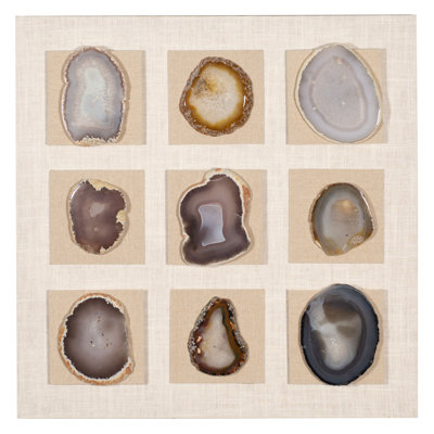 Décoration murale en agate grise assortie