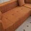 Canapé modulaire à assise profonde en L capitonné modulaire de 105,5 po pour salon | Brun noyer | Mousse, polyester-1429191650