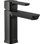 Robinet de salle de bain moderne noir mat, robinet de lavabo monotrou pour meuble-lavabo, ensemble de drain à pression, noir mat