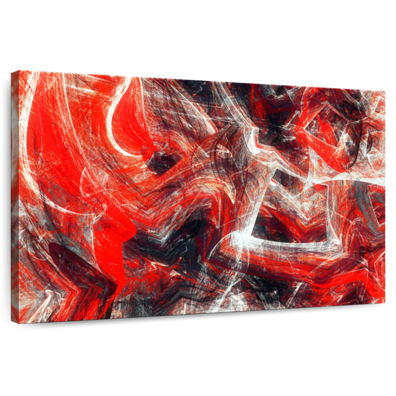 Abstrait dynamique Avery Red Revolt, H 8 po x l 12 po