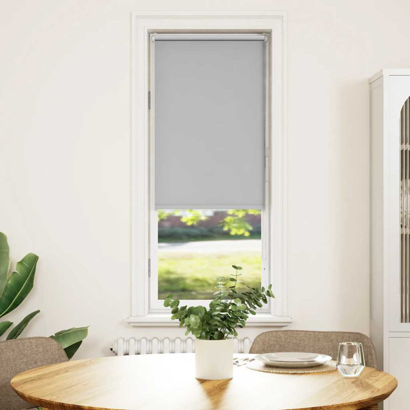 Roller Blind, Light Grey, 45cmW x 130cmL