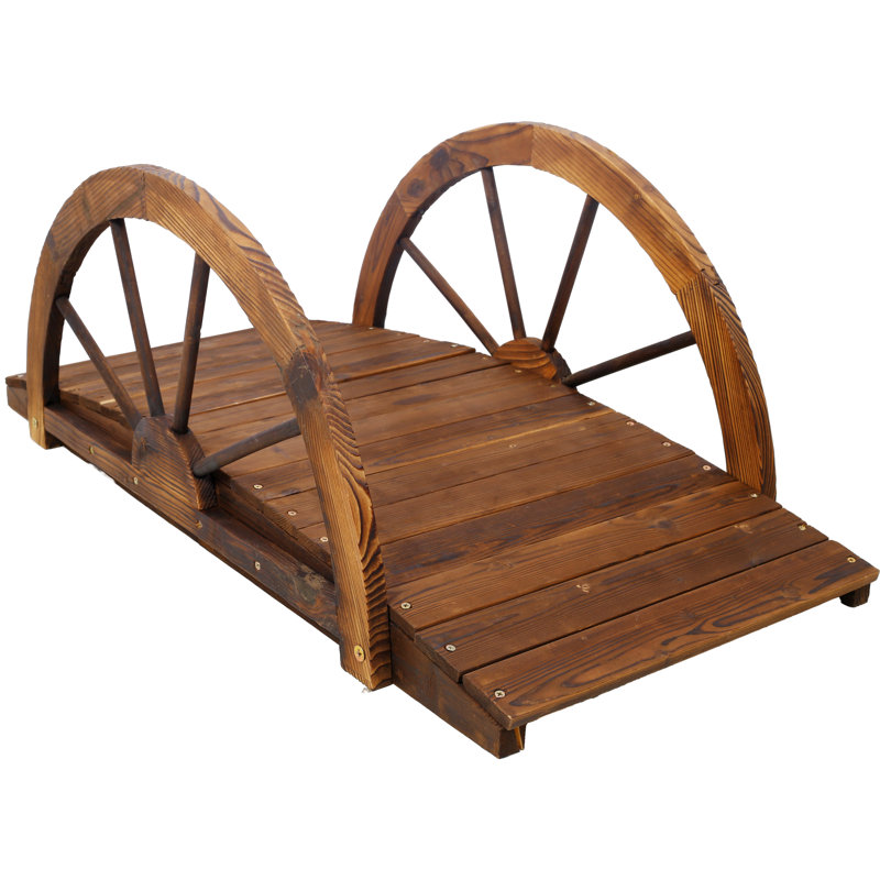Pont de jardin en bois 3,3 pi