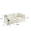 2 meubles de salon - chenille blanche confortable