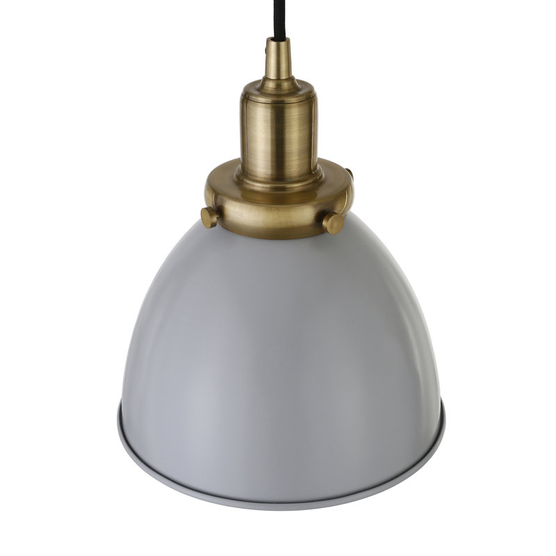Madison 1 - Light Single Pendant, Cool Gray/Brass