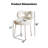 White Metal Decorative Stool Vanity Stool