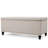 Fabric Storage Ottoman Bench in Wheat Color - Stylish Seating with Hidden Compartment-47859233