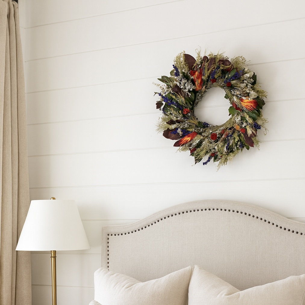 Primrue 30" Handcrafted Fall Floral Wreath, 30" H x 30" W x 6" D