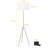 Elwina 56'' Satin Tray Table Floor Lamp with USB