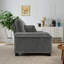 Canapé moderne plissé en chenille 3 places-1296490933