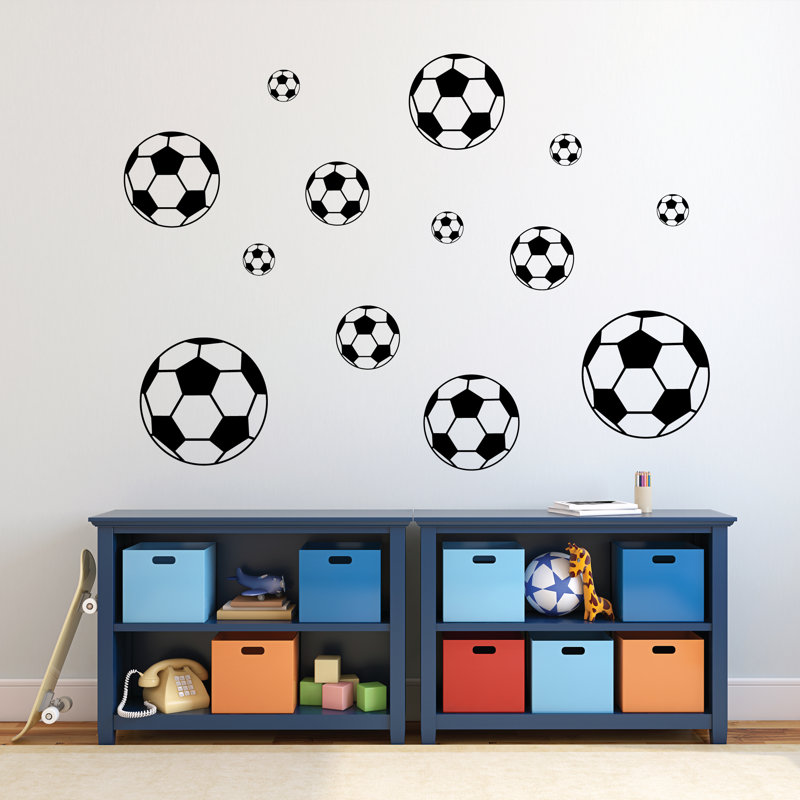Sports Non-Wall Damaging Wall Decals, Black