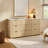 Corentin 63" Wide Dresser 9 Drawers With Storage Modern Faux Travertine Wood Chest For Bedroom Living Room-125370592