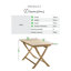 Ronja Rectangular Wooden Garden Dining Table With 4 Foldable Dining Chairs