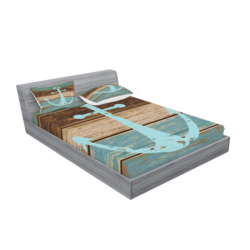 Ensemble de draps et taies décoratives Ambesonne, Ensemble de draps pour lit double + 1 drap-housse 