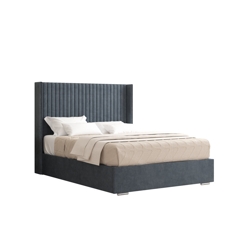 Shelton Upholstered Bed Frame, Super King (6'), Charcoal