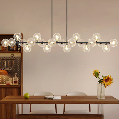 22 - Lights Mid Century Modern Chandelier Sputnik Chandeliers For Dining Room Dimmable Bubble Chandelier