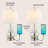 Enique 21'' Nickel Buffet Lamp Set