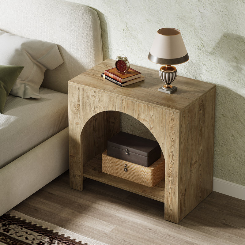 Nightstand, Light Brown Oak