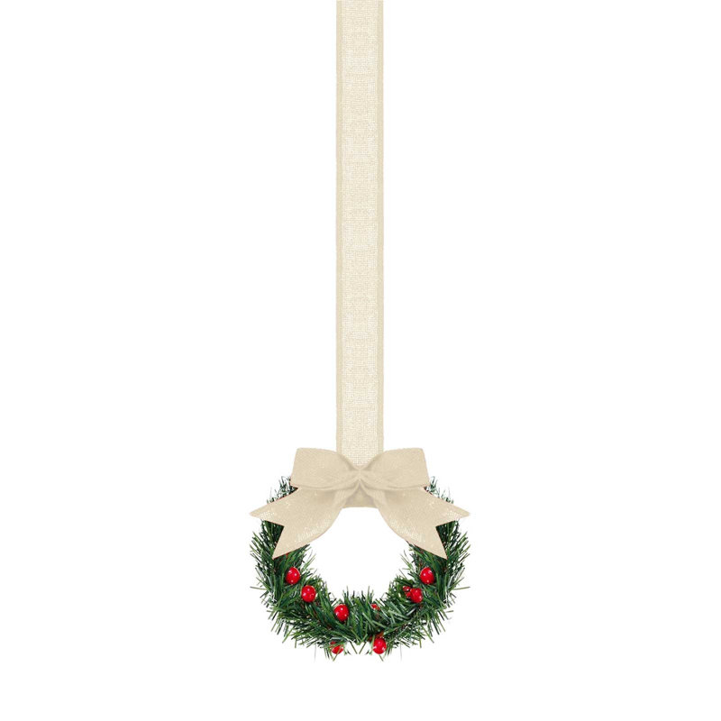 12PCS Mini-guirlande de Noël avec rubans