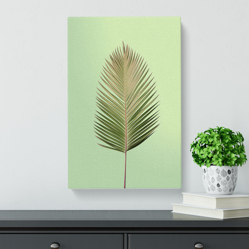 Palm Leaf Minimalism No.2 - Wrapped Canvas, 60cm H x 40cm W x 3cm D