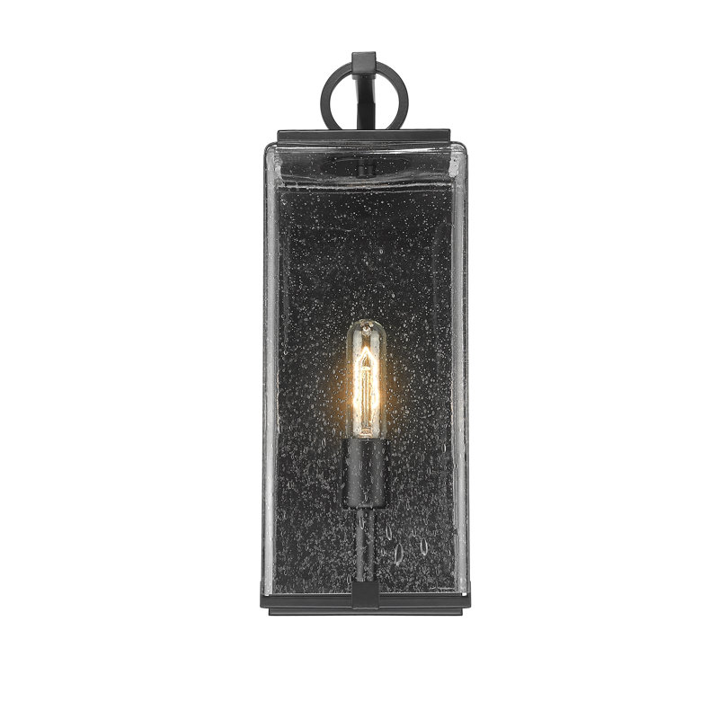 Applique murale d'extérieur 1 lumière Ahmauri, H 18,5 po x l 7,5 po x P 6,75 po