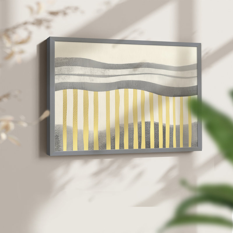 Série abstraite-8 - reproduction encadrée, H 22 po x l 28 po, Gris