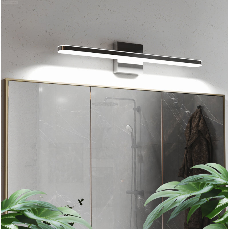 Éclairage de salle de bain moderne à DEL chromé à intensité variable de 24 pouces pour salle de bain, blanc froid 6000K