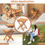 Table d'appoint pliable Winston Porter 14 po avec structure triangulaire stable