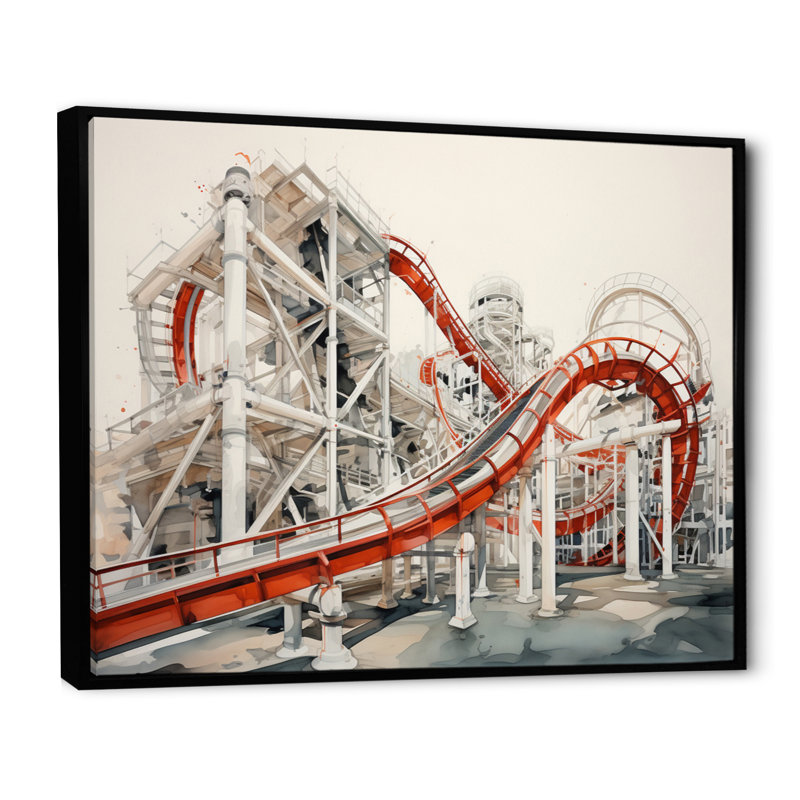 Rollercoaster Symphony II, H 12 po x l 20 po x P 1 po, Cadre flottant noir