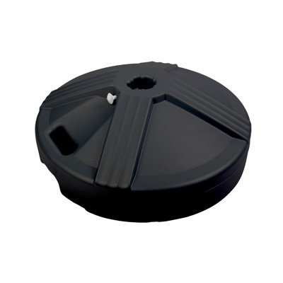US Weight 50 lbs. Prefilled Concrete Round Outdoor Patio Umbrella Base in Black