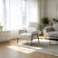 Chaises d'appoint modernes, structure en métal rayé, salon compact à domicile