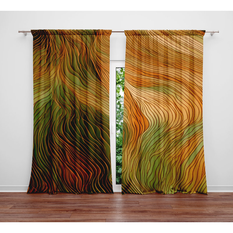 Paire de rideaux semi-transparents en polyester Shandora, L 20 po x L 52 po