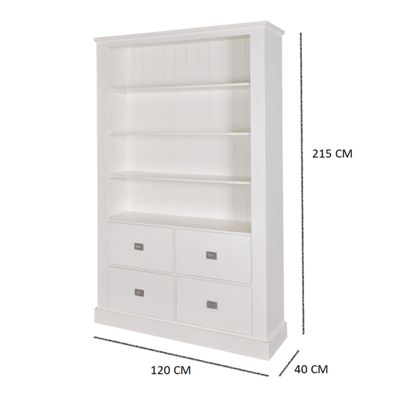 Eris 215cm H x 120cm W Standard Bookcase