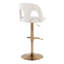 Ensemble de tabourets de bar pivotants contemporains réglables avec repose-pieds en T-143546746-143990974