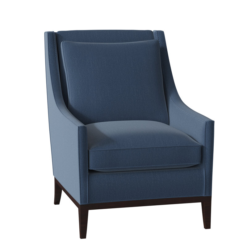 Eastside Wingback Chair, Gray, Black Walnut