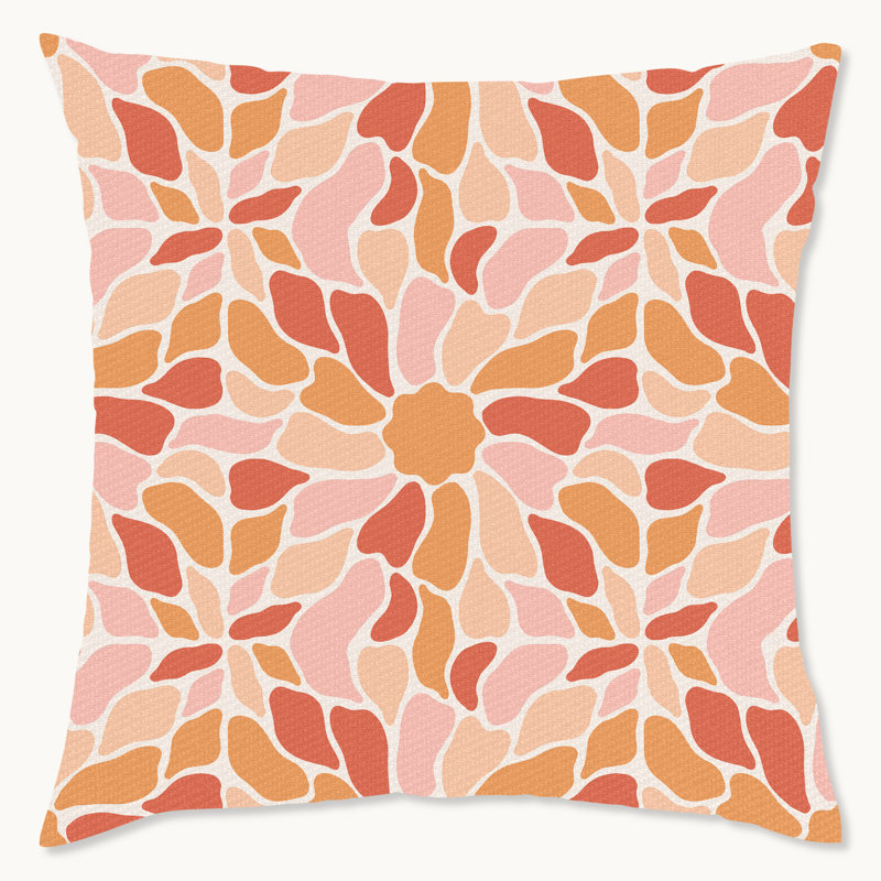 Coussin décoratif en polyester géométrique