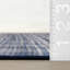 Denim Plaid Machine Washable Rug-2074924982