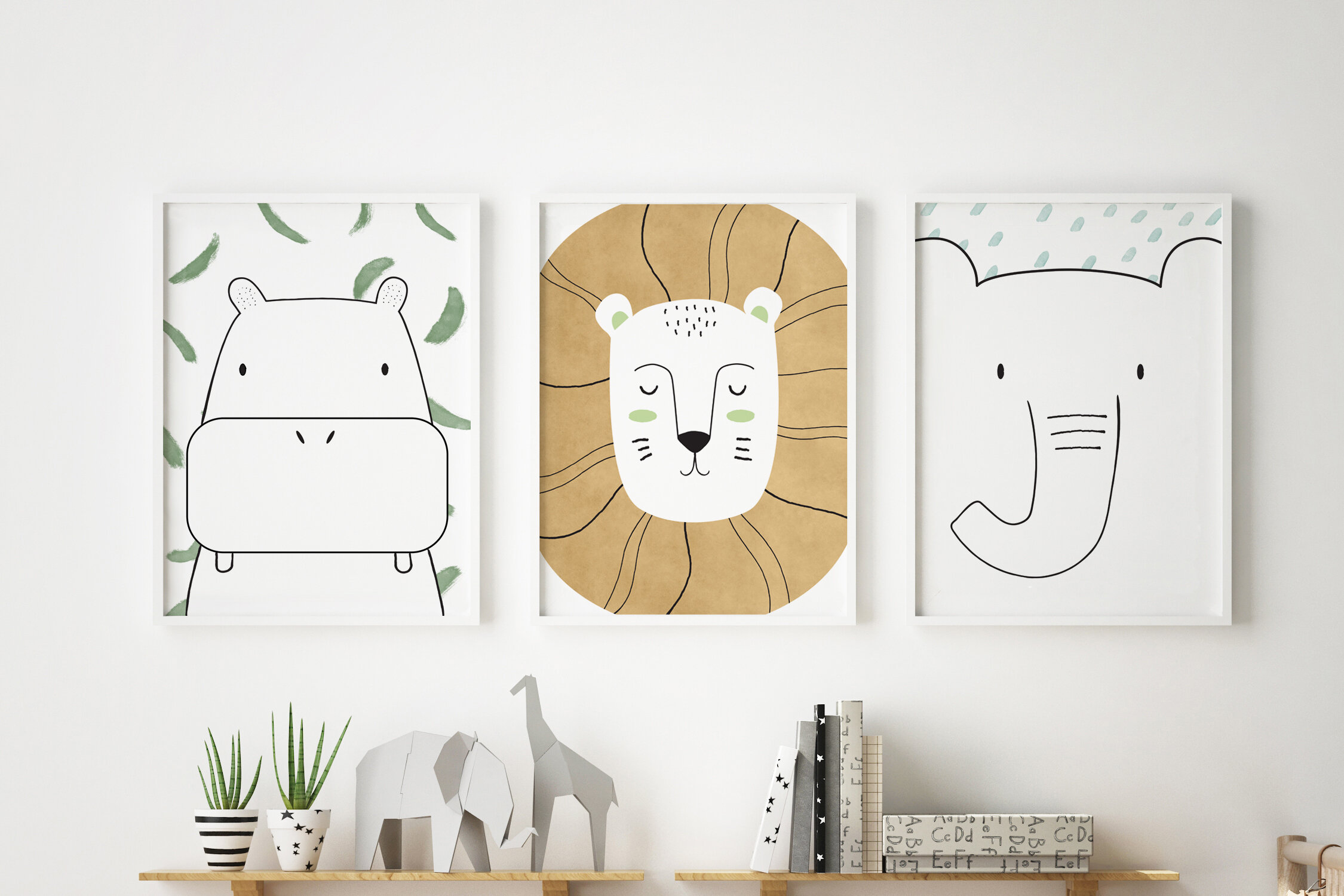 Nemo and Her Safari Art Print Set - unframed prints | Wayfair