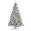 Sapin de Noël floqué avec lumières DEL-1822545245