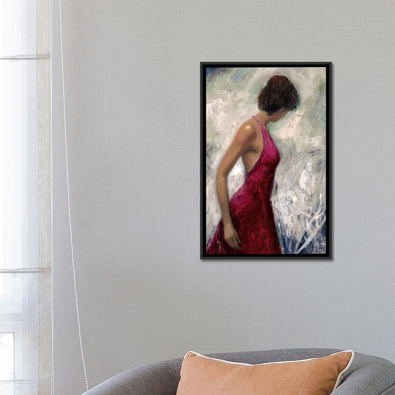 « figures », impression sur toile, Toile avec cadre noir, Pas de tapis, H 48 po x l 32 po x P 1,5 po
