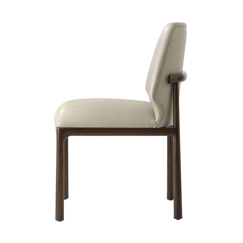 Kesden Leather Dining Chair, Pyramid Brown
